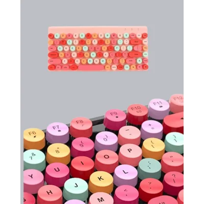 BUĞZ Retro Tarz Bluetooth 5.1 Klavye – Win/OSX/Android/iOS Uyumlu - BUĞZ