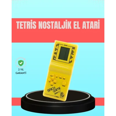 BUĞZ Retro Tetris El Aterisi – Pil ile Çalışan Taşınabilir Mini Oyun Konsolu