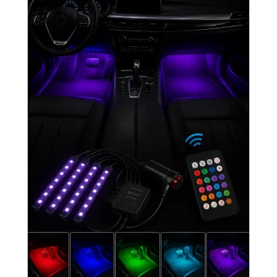 BUĞZ RGB Araç İçi Şerit LED Seti Müzik Kontrollü Ambiyans Aydınlatma