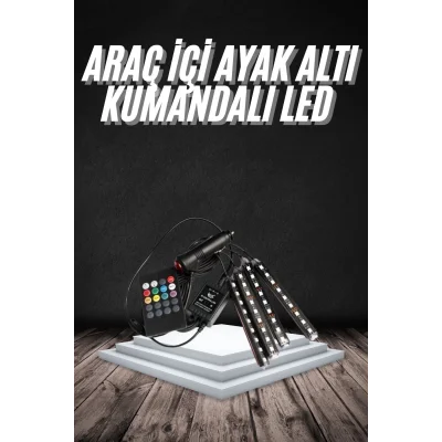  RGB Işıklı Araç İçi Aydınlatma Kumandalı 12li Led Işık Renk Değiştirebilen