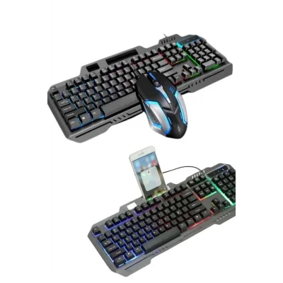 BUĞZ RGB Işıklı Gaming Oyuncu Klavye Q Klavye Mouse Hediyeli