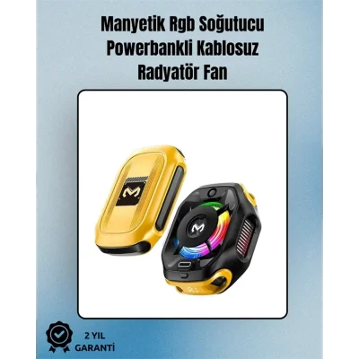  RGB Işıklı Girdap Fanlı Mobil Soğutucu | Manyetik Montaj | Type-C Girişli