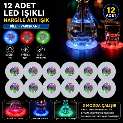 BUĞZ Rgb Led  Altı Işık 12’li Set