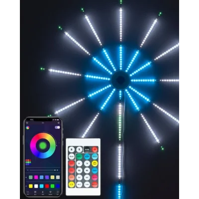 BUĞZ RGB LED Duvar Dekoru Sökülebilir Kollu Havai Fişek Işık Sistemi