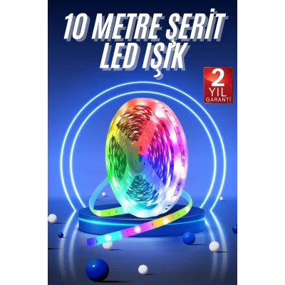 BUĞZ RGB Neon Şerit Led Lamba 10 Metre İç Mekan Tasarımına Uygun