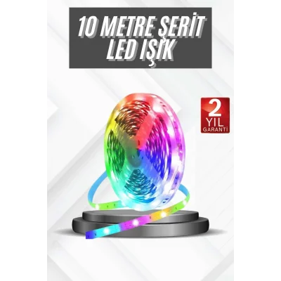 BUĞZ RGB Şerit Led 10 Metre Led Işık Kumanda ile Kontrol RGB