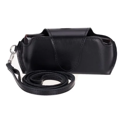  Riviera Deri Askılı Gözlük Kılıfı Parlak Siyah