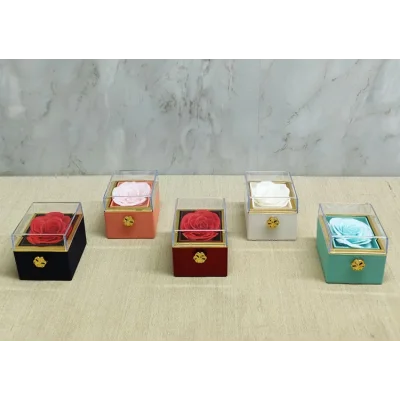 BUĞZ Romantik Gül Yüzük Kutusu Kare