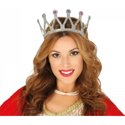 BUĞZ Rönesans Kostümlü Kraliyet Ortaçağ Gümüş Kraliçe Prenses Tacı