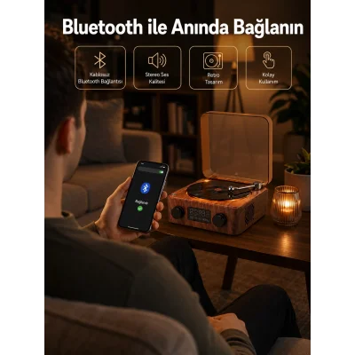 BUĞZ Saatli Gece Işıklı Hoparlör – Modern ve Vintage Tasarım Yeni Nesil
