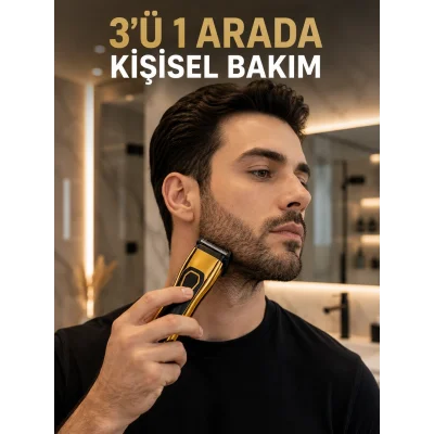 BUĞZ Saç, Sakal, Burun ve Kulak Bakımı İçin Çok Amaçlı Tıraş Makinesi