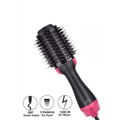 BUĞZ Saç Şekillendirici Ve Saç Düzleştirici Fön Tarağı Tarak Fırça 1200w Saç Kurutma - BUĞZ