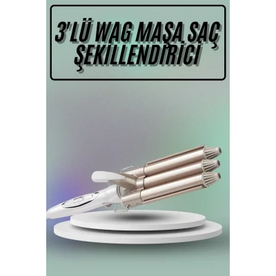 BUĞZ Saç Şekillendirici Wag Maşa Üçlü Yüksek Isı Ayarlı Seramik Kaplama