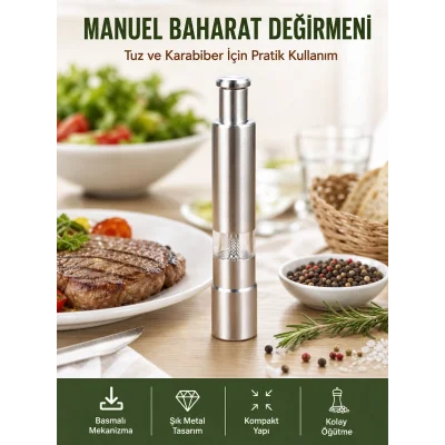 BUĞZ Sağlıklı ve Dayanıklı Gıda Sınıfı Paslanmaz Çelik Öğütücü Yeni Nesil