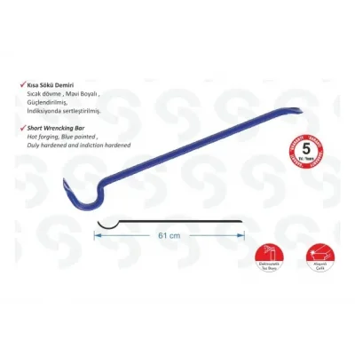  Sait Demirci SK 6000 Kısa Sökü Demiri - 1200 gr, 61cm
