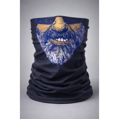 BUĞZ Sakallı Yüz Desenli Baf Buff – Çok Amaçlı Boyunluk  Maske 1 No - Lisinya