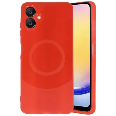 BUĞZ Samsung A06 Kılıf Maya Karbon Kapak - Kırmızı