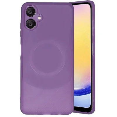 BUĞZ Samsung A06 Kılıf Maya Karbon Kapak - Mürdüm