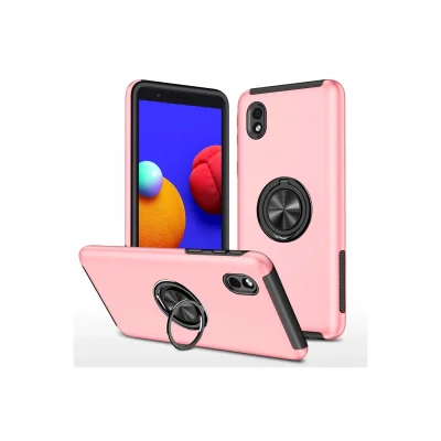 BUĞZ Samsung Galaxy A01 Core Kılıf Elit Yüzüklü Kapak - Pembe