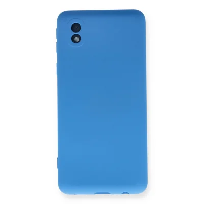 BUĞZ Samsung Galaxy A01 Core Kılıf Nano İçi Kadife Silikon - Mavi