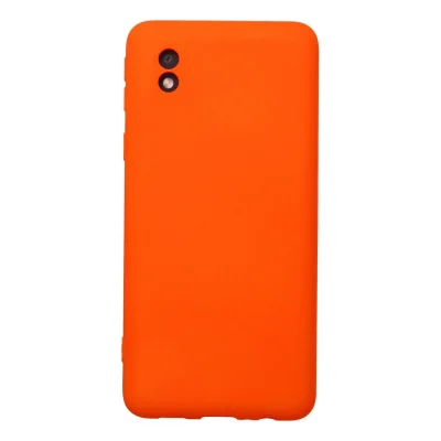 BUĞZ Samsung Galaxy A01 Core Kılıf Nano İçi Kadife Silikon - Turuncu