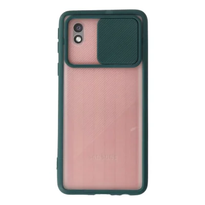 BUĞZ Samsung Galaxy A01 Core Kılıf Palm Buzlu Kamera Sürgülü Silikon - Yeşil