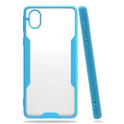 BUĞZ Samsung Galaxy A01 Core Kılıf Platin Silikon - Mavi