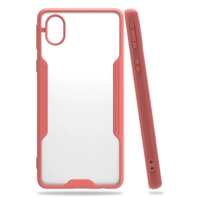 BUĞZ Samsung Galaxy A01 Core Kılıf Platin Silikon - Pembe