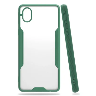 BUĞZ Samsung Galaxy A01 Core Kılıf Platin Silikon - Yeşil