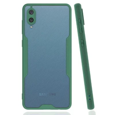 BUĞZ Samsung Galaxy A02 Kılıf Platin Silikon - Yeşil