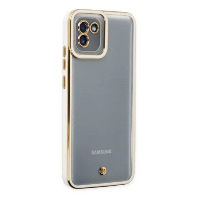 BUĞZ Samsung Galaxy A03 Kılıf Liva Lens Silikon - Beyaz