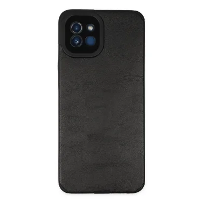 BUĞZ Samsung Galaxy A03 Kılıf Loop Deri Silikon - Siyah