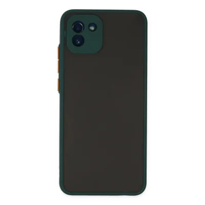 BUĞZ Samsung Galaxy A03 Kılıf Montreal Silikon Kapak - Yeşil