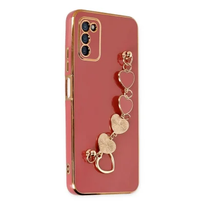 BUĞZ Samsung Galaxy A03s Kılıf Esila Silikon - Kırmızı