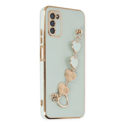 BUĞZ Samsung Galaxy A03s Kılıf Esila Silikon - Su Yeşili