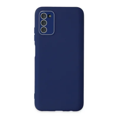 BUĞZ Samsung Galaxy A03s Kılıf Lansman Glass Kapak - Sky Blue