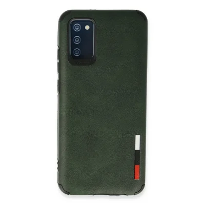 BUĞZ Samsung Galaxy A03s Kılıf Loop Deri Silikon - Yeşil