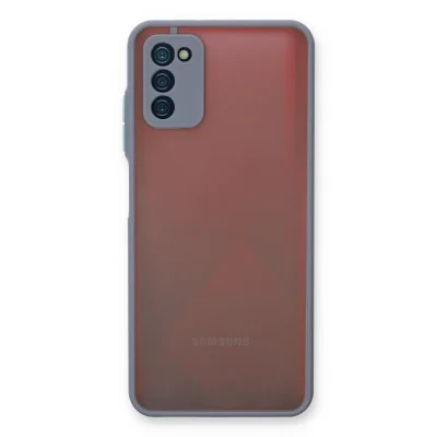 BUĞZ Samsung Galaxy A03s Kılıf Montreal Silikon Kapak - Gri