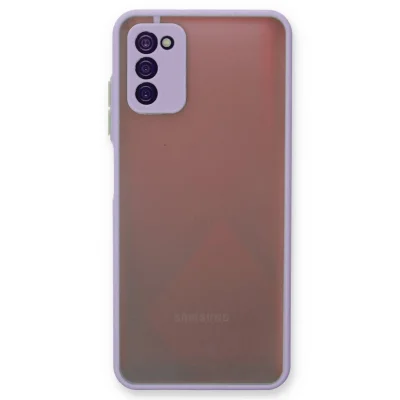 BUĞZ Samsung Galaxy A03s Kılıf Montreal Silikon Kapak - Mor