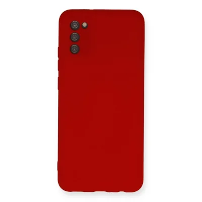 BUĞZ Samsung Galaxy A03s Kılıf Nano İçi Kadife Silikon - Kırmızı
