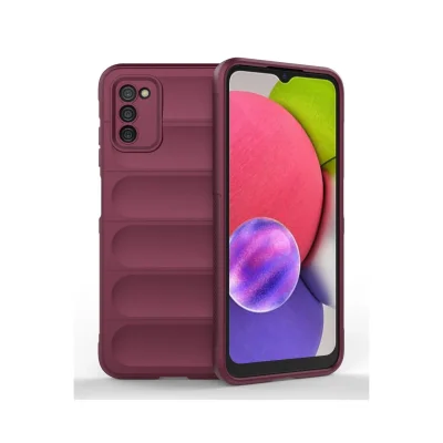 BUĞZ Samsung Galaxy A03s Kılıf Optimum Silikon - Bordo