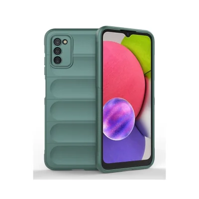 BUĞZ Samsung Galaxy A03s Kılıf Optimum Silikon - Koyu Yeşil