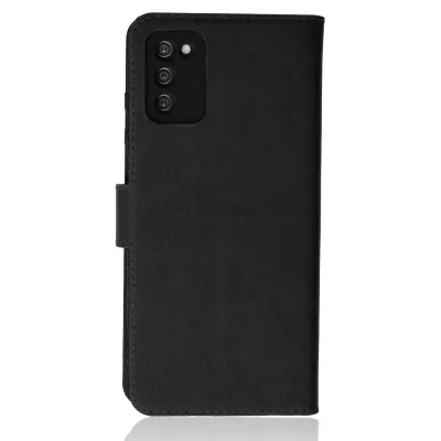 BUĞZ Samsung Galaxy A03s Kılıf Trend S Plus Kapaklı Kılıf - Siyah