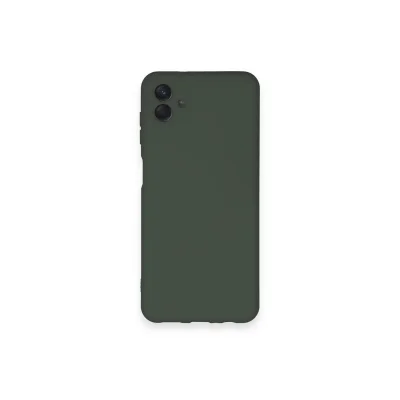 BUĞZ Samsung Galaxy A04 Kılıf Nano İçi Kadife Silikon - Koyu Yeşil