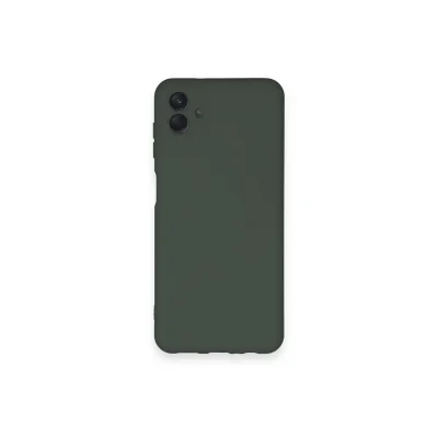 BUĞZ Samsung Galaxy A04 Kılıf Nano İçi Kadife Silikon - Koyu Yeşil