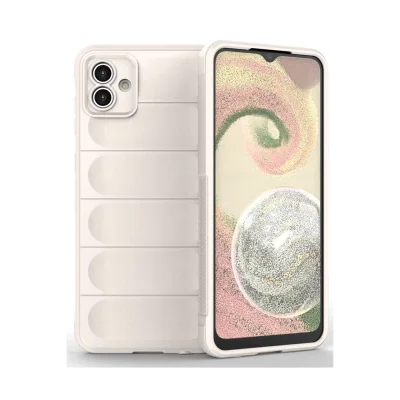 BUĞZ Samsung Galaxy A04 Kılıf Optimum Silikon - Krem
