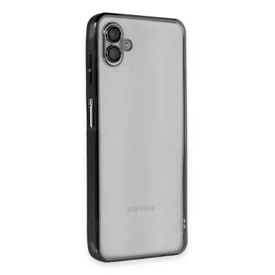 BUĞZ Samsung Galaxy A04 Kılıf Razer Lensli Silikon - Siyah
