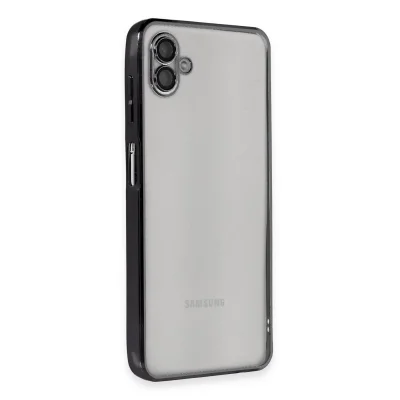 BUĞZ Samsung Galaxy A04 Kılıf Razer Lensli Silikon - Siyah