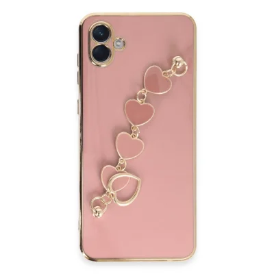 BUĞZ Samsung Galaxy A04e Kılıf Esila Silikon - Pudra