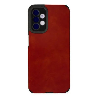 BUĞZ Samsung Galaxy A04s Kılıf Loop Deri Silikon - Kırmızı